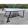 Bàn sofa chữ nhật mặt đá trắng