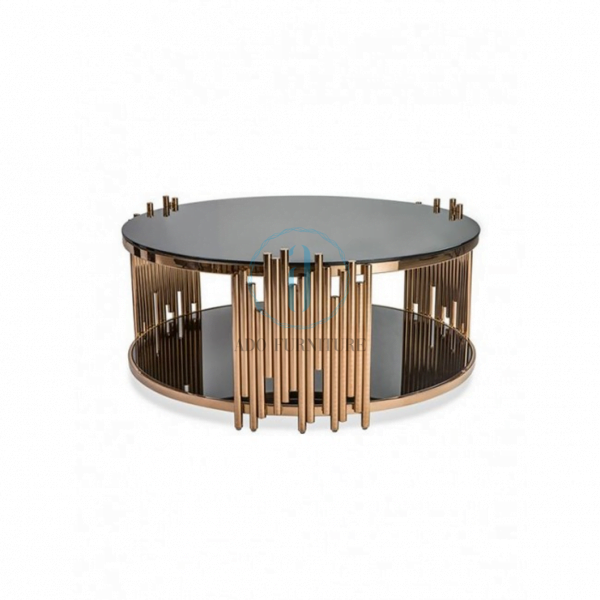 Bàn trà/ bàn sofa inox cao cấp mạ PVD Ado 008