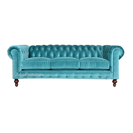 Ghế Sofa băng cổ điển bọc nhung SB025