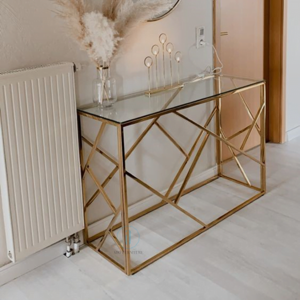 Bàn trang trí/ Bàn consode mặt kiếng trong Ado 064