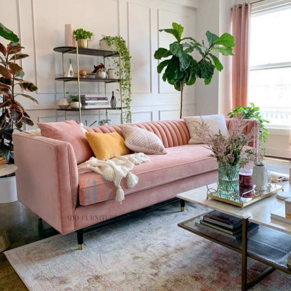 sofa băng bọc nhung