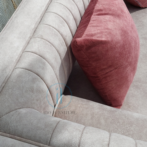 sofa băng bọc vải nhung vân đá