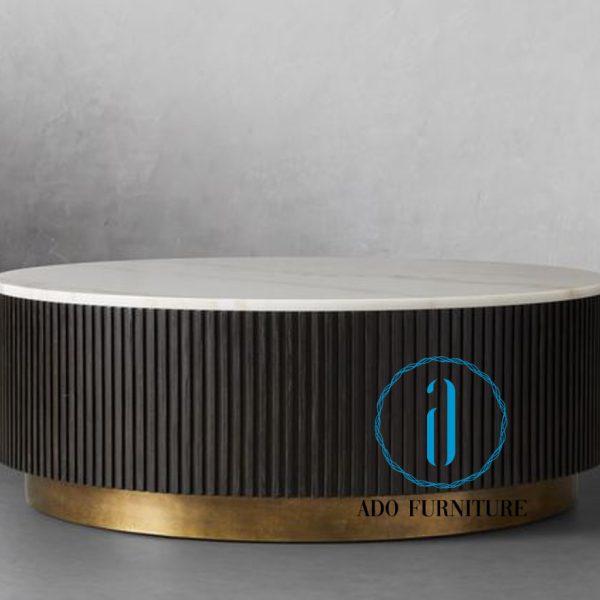 Bàn sofa/bàn trà thanh nan đế inox mạ vàng