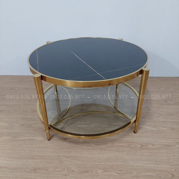 Bàn sofa inox mạ vàng